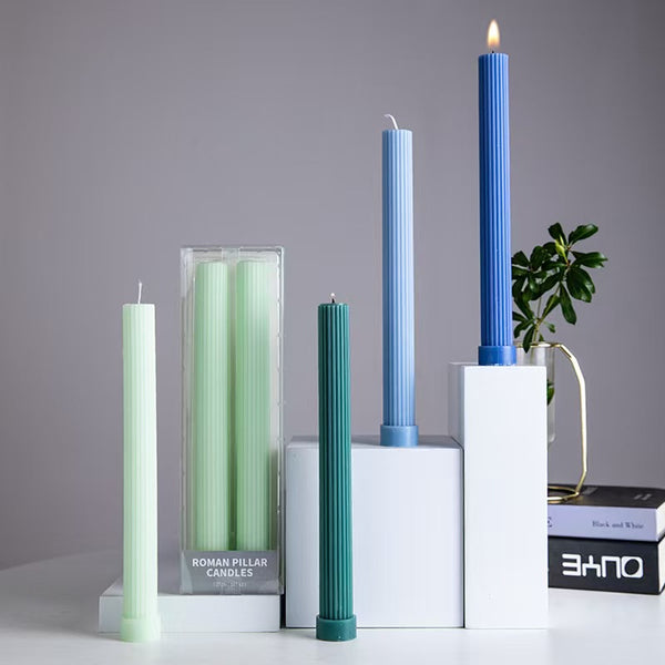 27cm Tapered Cylinder Candle – Set of 2