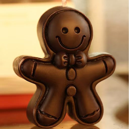 Gingerbread Man Scented Candle – Handmade Favor Candle