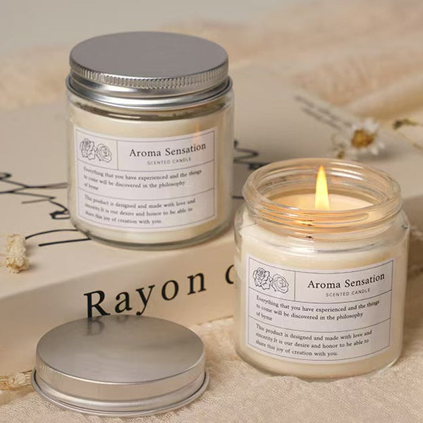 Clear Glass Scented Candle for Bedroom