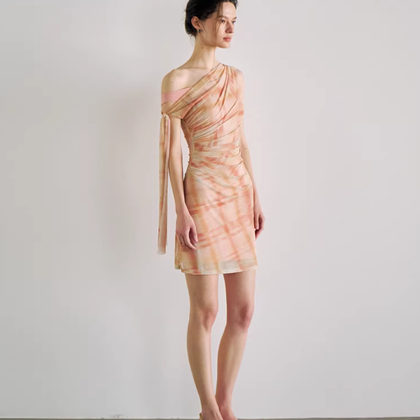 Amber Drape One-Shoulder Set