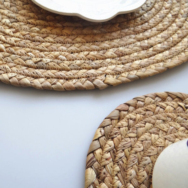 Round Woven Table Mat, Heat-Resistant Placemat and Coaster
