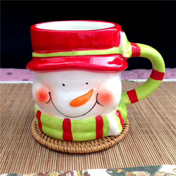 Christmas Animal Ceramic Mug – Santa, Reindeer & Snowman Holiday Cup