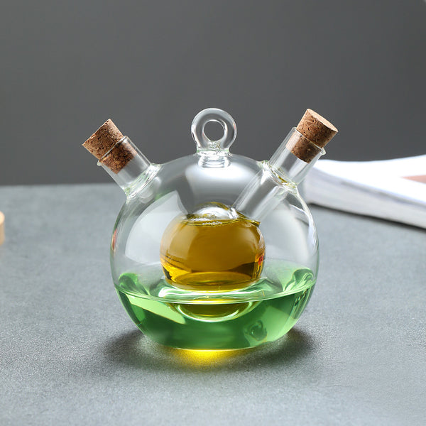 Borosilicate Glass Oil & Vinegar Dispenser – Fine Spout Seasoning Bottle