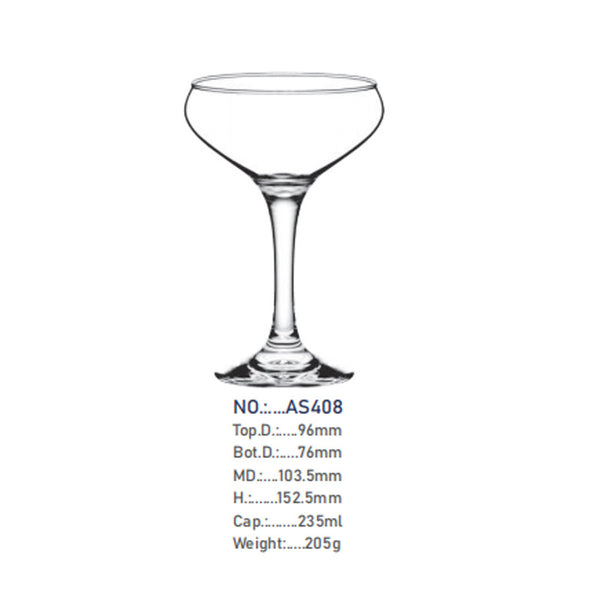 Decorative Stemmed Crystal Glass – Cocktail, Juice & Champagne Goblet