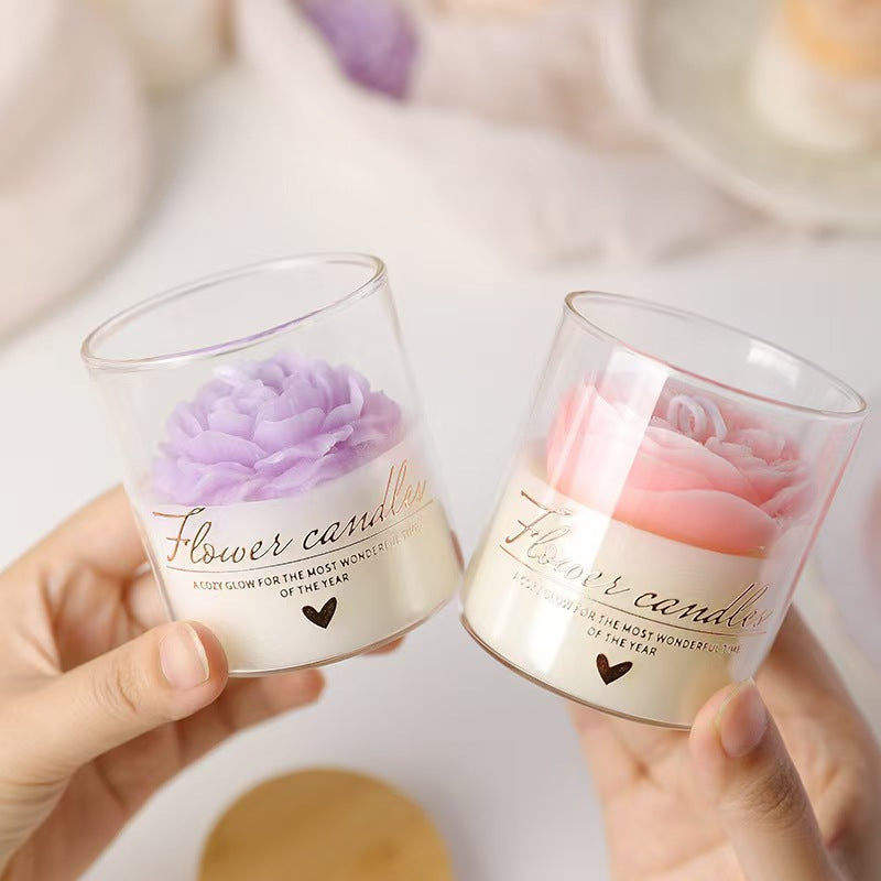 Blooming Flower Candle Cup – Home Décor Scented Candle