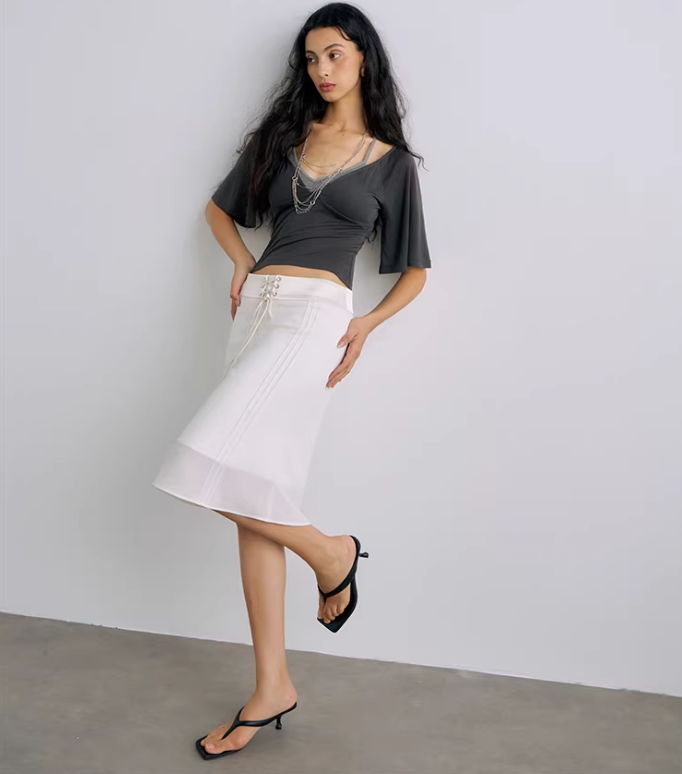 Lowrise Grace A-Line Mini Skirt