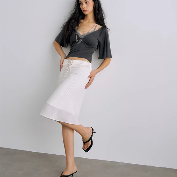 Lowrise Grace A-Line Mini Skirt
