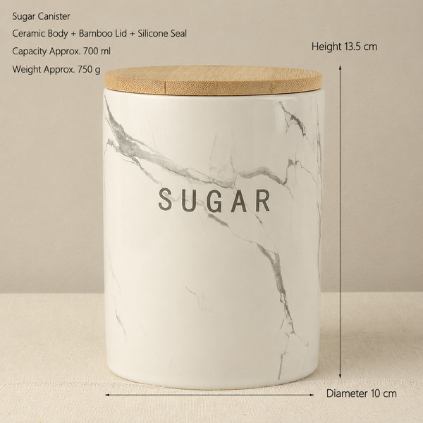 Marble Ceramic Storage Jar – 700ml Kitchen & Home Canister