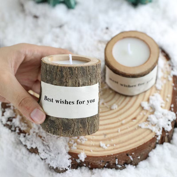 Wooden Scented Candle – Handmade Decorative Candle