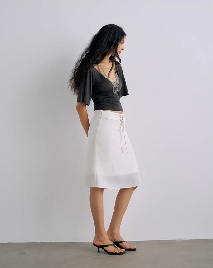 Lowrise Grace A-Line Mini Skirt