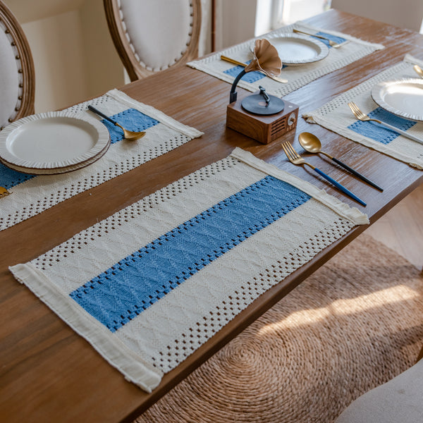 Nordic Cotton Linen Placemat, Table Mat for Dinner Parties, Weddings and Everyday Dining