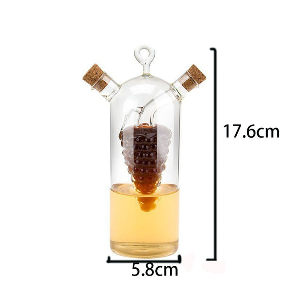 Borosilicate Glass Oil & Vinegar Dispenser – Fine Spout Seasoning Bottle