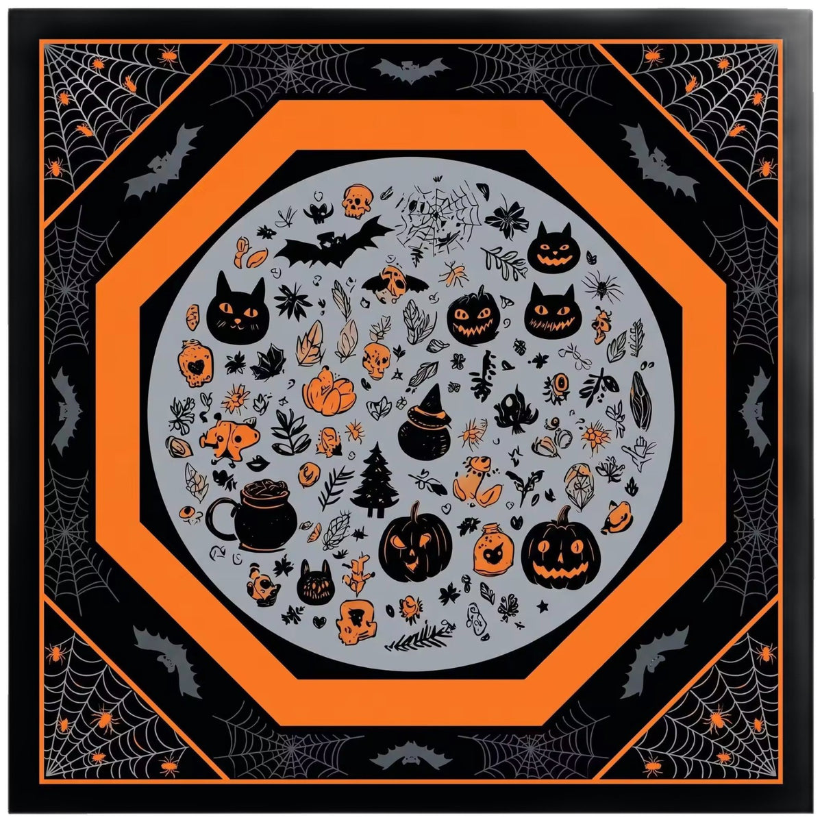 Halloween Mahjong Mat – American Style Game Table Pad with Non Slip, Noise Reducing & Custom Design Options