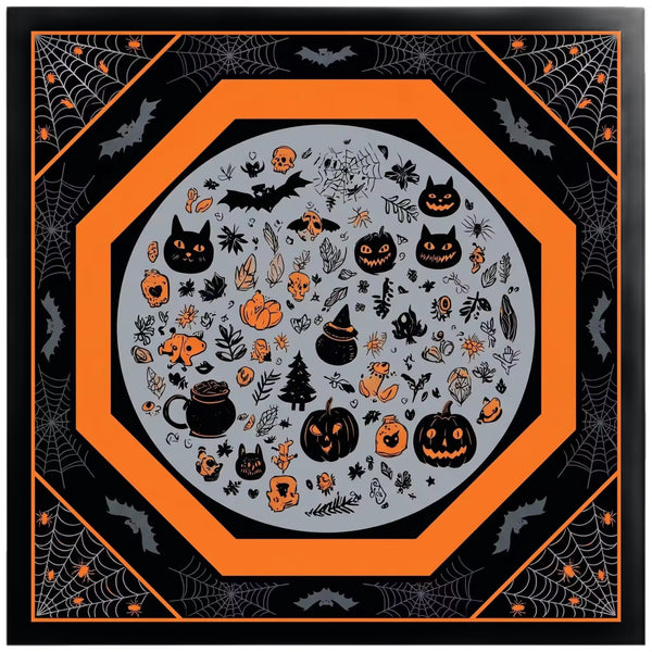 Halloween Mahjong Mat – American Style Game Table Pad with Non Slip, Noise Reducing & Custom Design Options