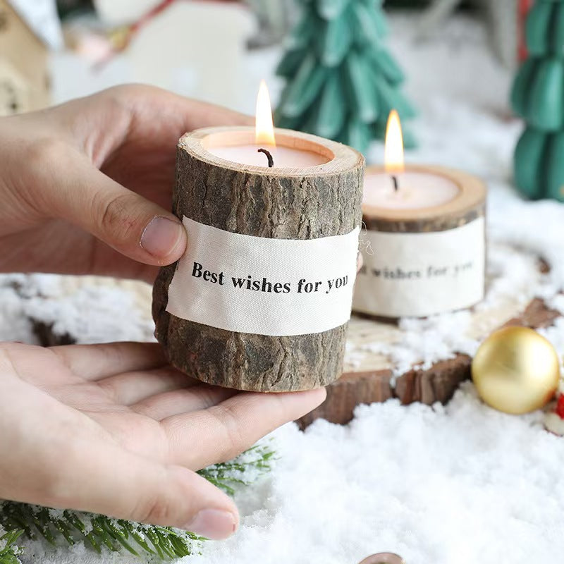 Wooden Scented Candle – Handmade Decorative Candle
