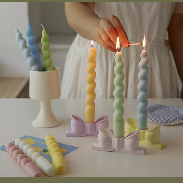 Spiral Twist Decorative Taper Candle