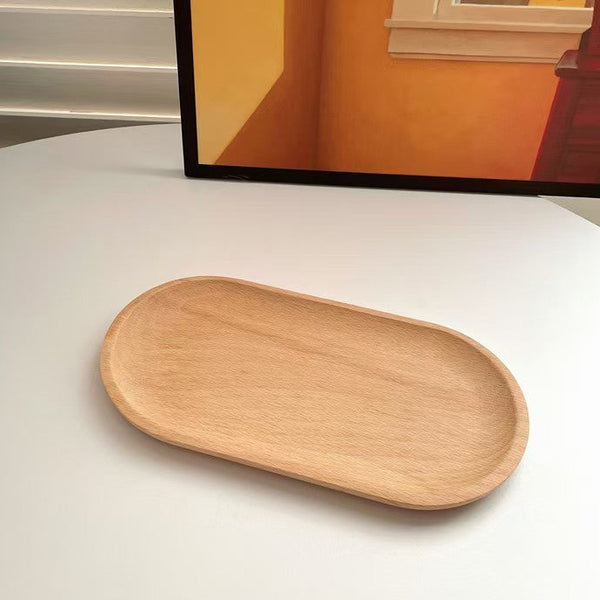 Japanese Style Wooden Oval Tray
