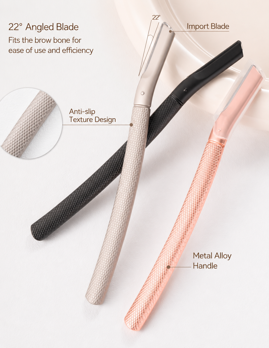 Replaceable Blade Metal Eyebrow Razor