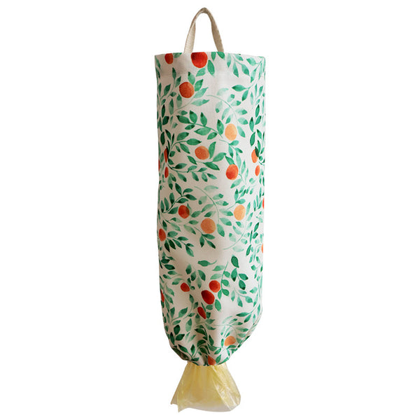 Waterproof Printed Plastic Bag Holder, Hanging Kitchen Storage Organizer Bag
