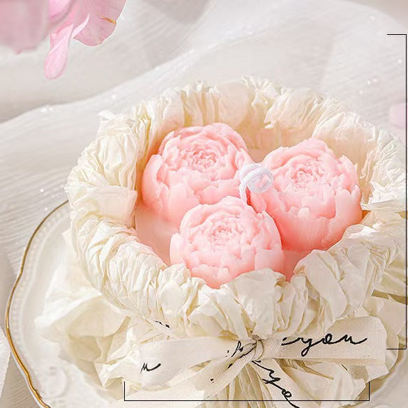 Peony Flower Scented Candle