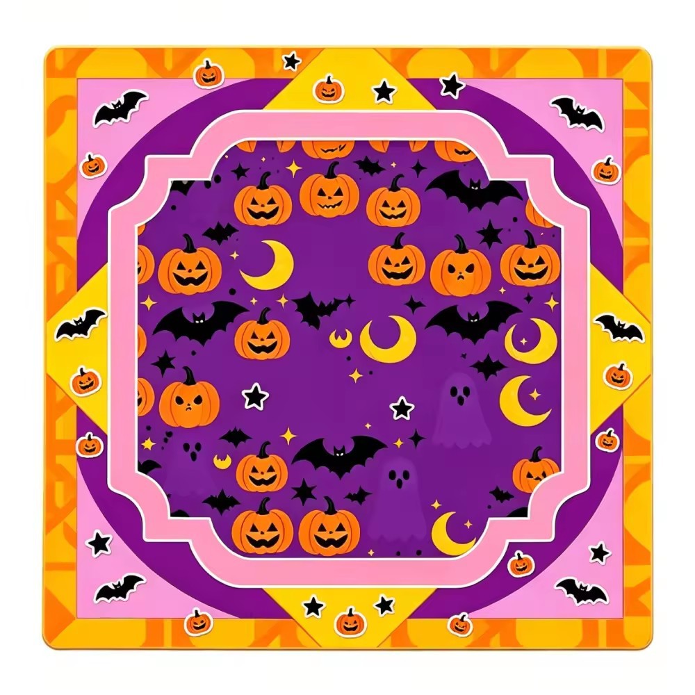 Halloween Mahjong Mat – American Style Game Table Pad with Non Slip, Noise Reducing & Custom Design Options