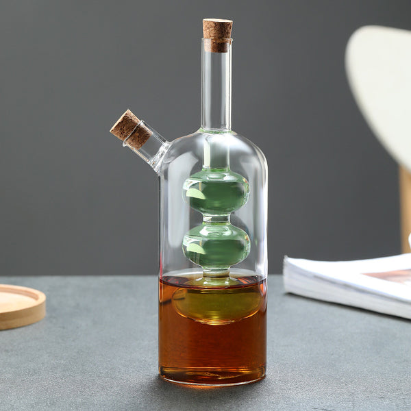 Borosilicate Glass Oil & Vinegar Dispenser – Fine Spout Seasoning Bottle