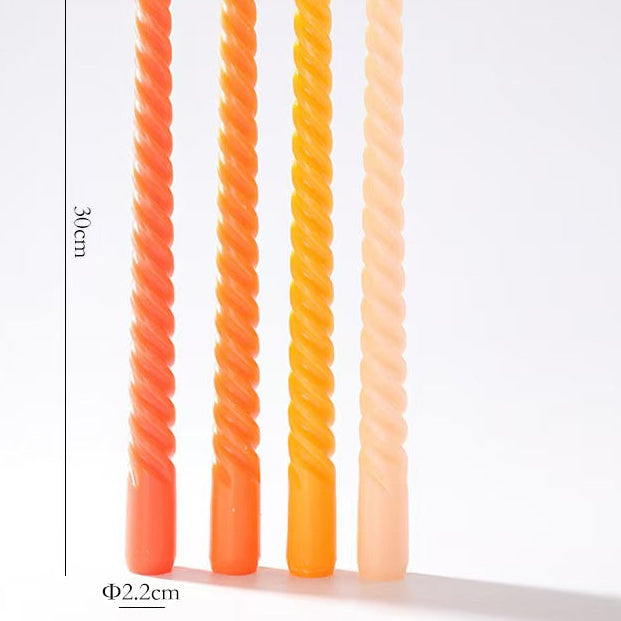 30cm Spiral Tapered Candle – Set of 4