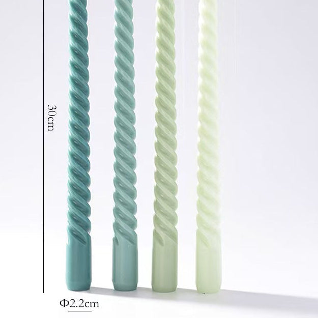 30cm Spiral Tapered Candle – Set of 4