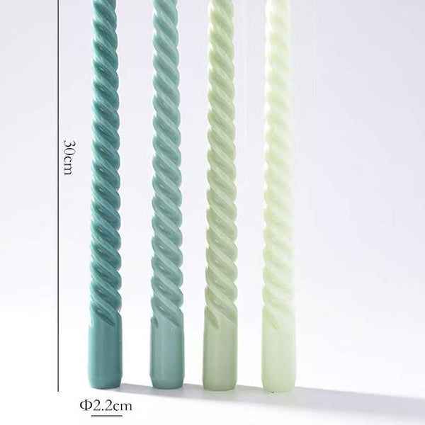 30cm Spiral Tapered Candle – Set of 4