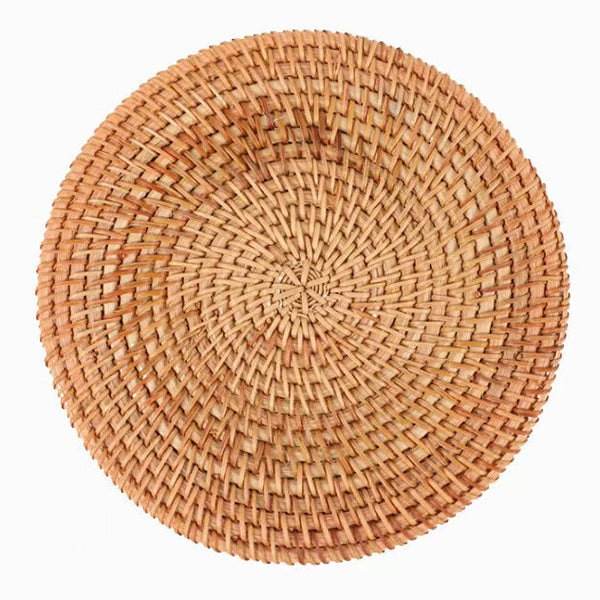 Round Rattan Heat Resistant Trivet Tea Coaster
