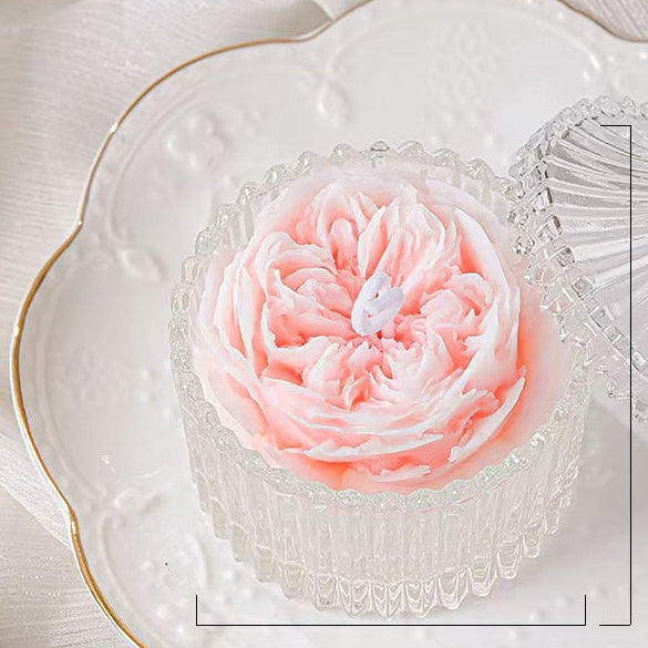 Candy Jar Flower Scented Candle – Handmade Gift Candle