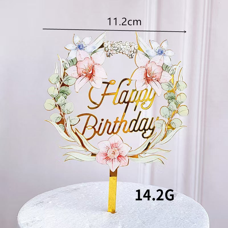 Printed Acrylic Cake Topper Party Decoration