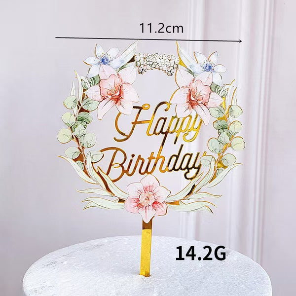 Printed Acrylic Cake Topper Party Decoration