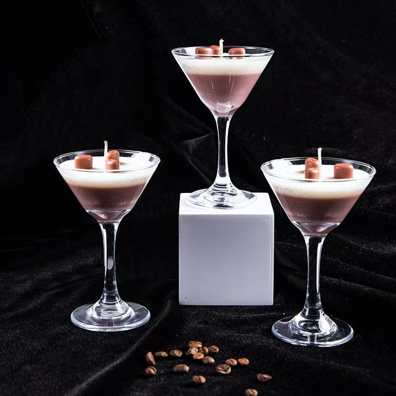 Coffee Scented Candle in Stemmed Cup