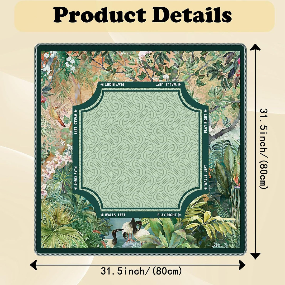 American Mahjong Table Mat – Upgraded Diatom Mud Surface Pad with Stain Resistant Design