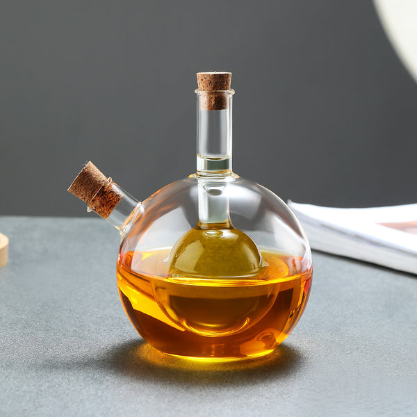 Borosilicate Glass Oil & Vinegar Dispenser – Fine Spout Seasoning Bottle