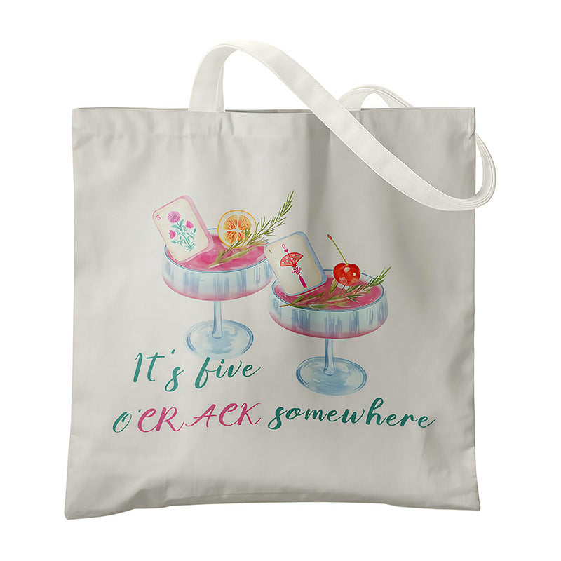 Mahjong Canvas Tote Bag – Chinese Culture Inspired Shopping Bag for Everyday Carry & Gift Giving
