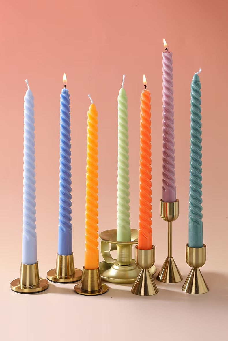 30cm Spiral Tapered Candle – Set of 4