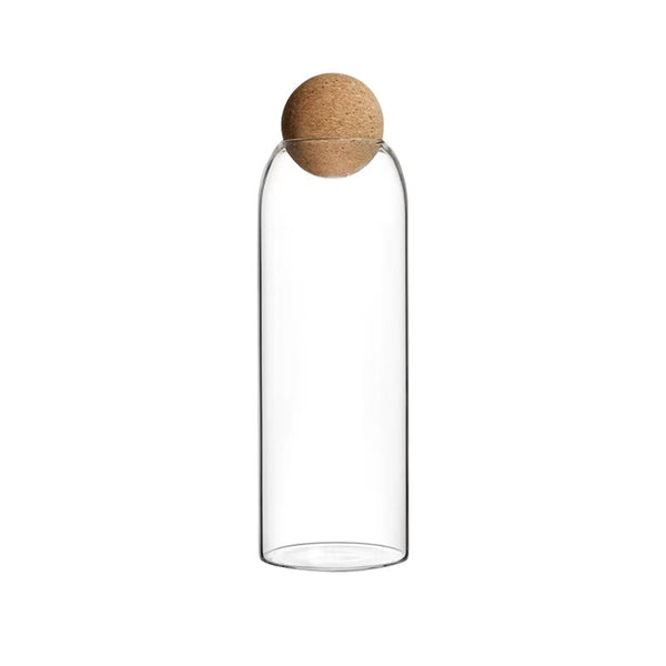 Glass Storage Jar with Cork Ball Lid