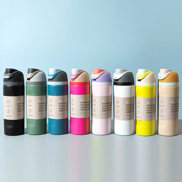 Stainless Steel Insulated Water Bottle with Straw