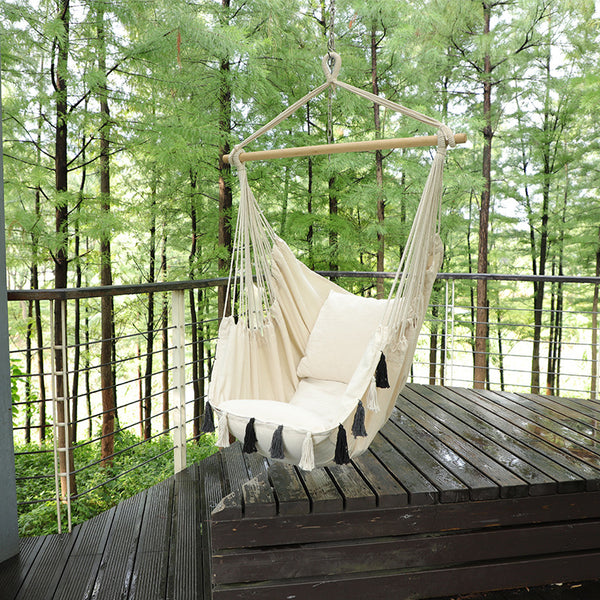 Canvas Hammock Chair – Portable Indoor & Outdoor Hanging Swing Seat