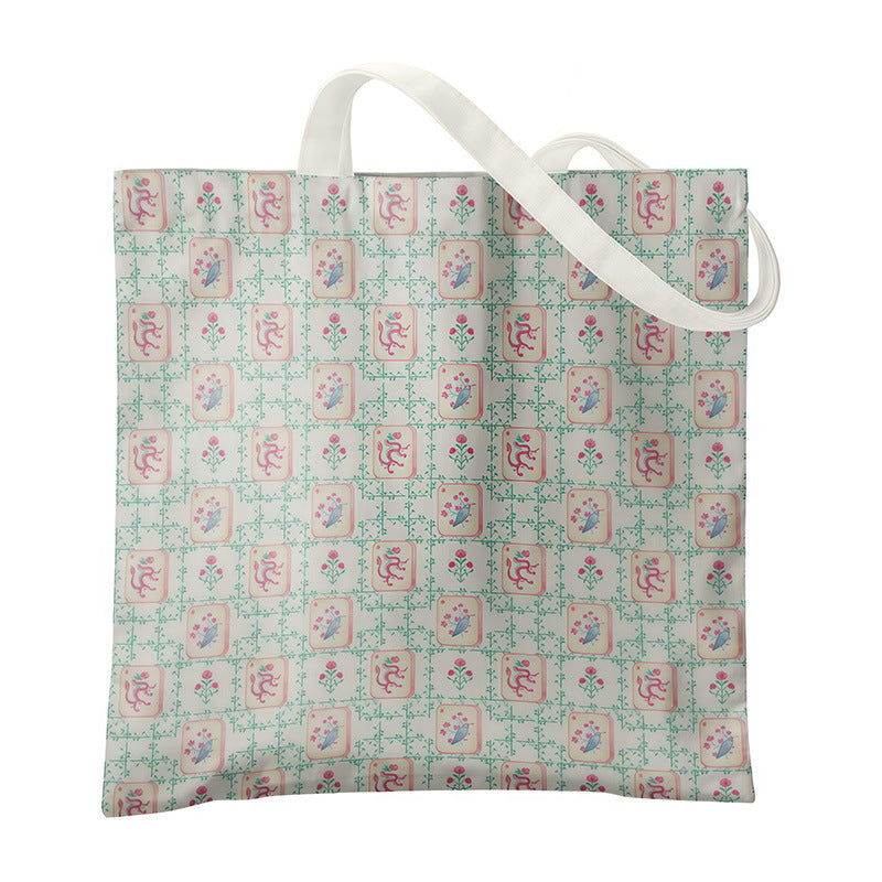 Mahjong Canvas Tote Bag – Chinese Culture Inspired Shopping Bag for Everyday Carry & Gift Giving
