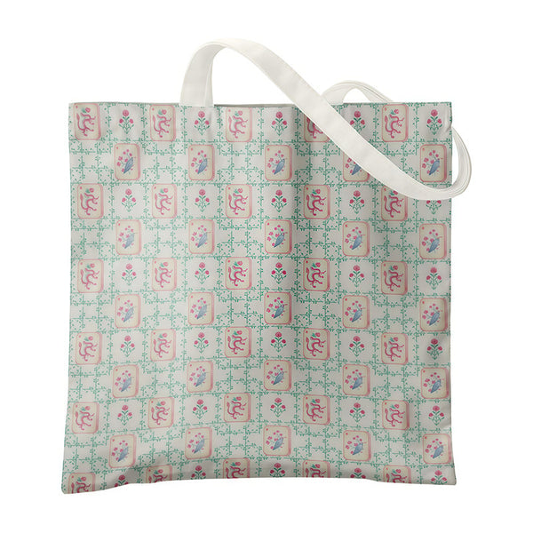 Mahjong Canvas Tote Bag – Chinese Culture Inspired Shopping Bag for Everyday Carry & Gift Giving