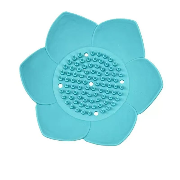 Lotus Shape Silicone Soap Dish Drain Tray