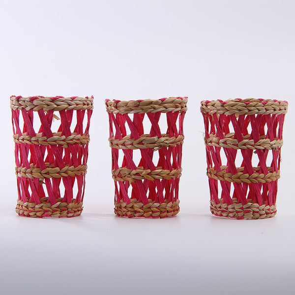 Handwoven Vase Cover – Natural Wicker Decorative Vase Sleeve