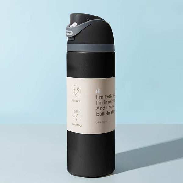 Stainless Steel Insulated Water Bottle with Straw
