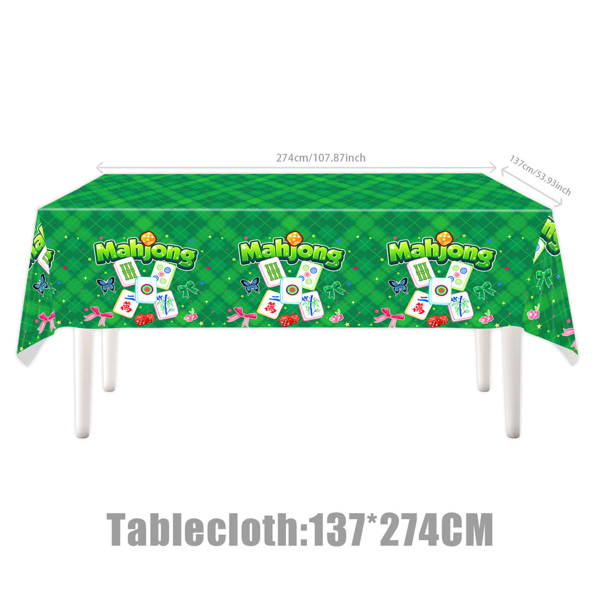 Mahjong Party Supplies Set – Disposable Paper Plates & Cups for Asian Game Night Decoration