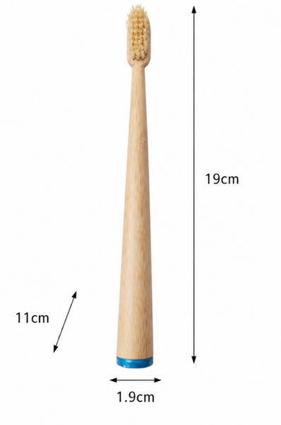 Natural Bamboo Toothbrush – Soft Bristles, Eco-Friendly Wooden Handle, Color-Coded Base