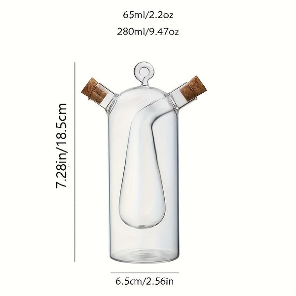 Borosilicate Glass Oil & Vinegar Dispenser – Fine Spout Seasoning Bottle