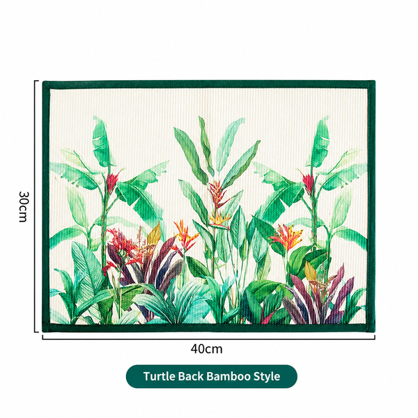 Printed Fabric Table Mat, Thick Rectangle Placemat and Drying Mat